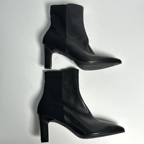 STUART WEITZMAN Lauri Point-Toe Booties in Black size 4.5 EU 35 - Picture 8 of 10